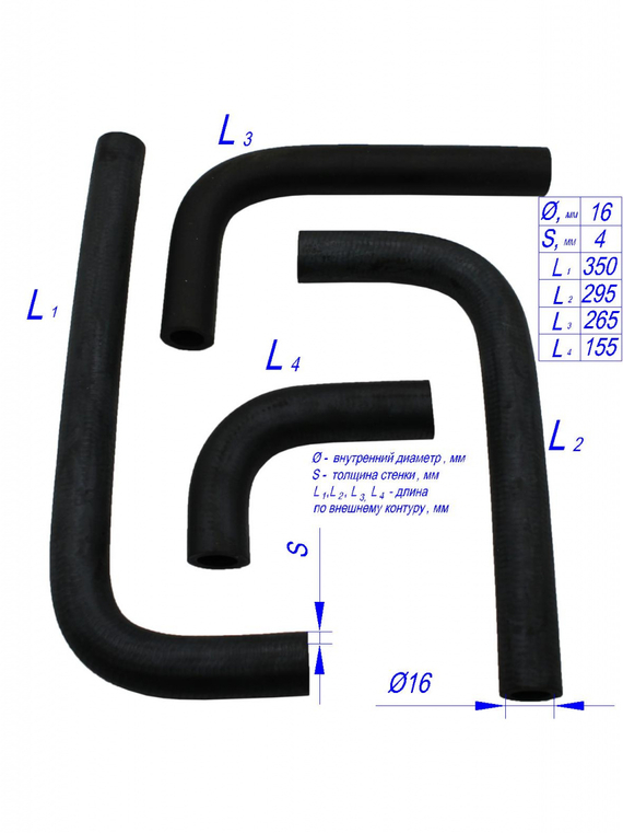 Комплект патрубков отопителя