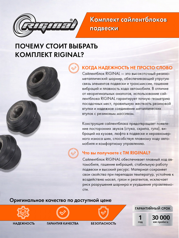 Комплект сайлентблоков подвески