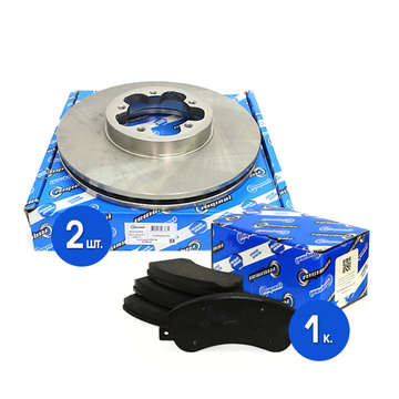 Комплект дисков с колодками переднего тормоза