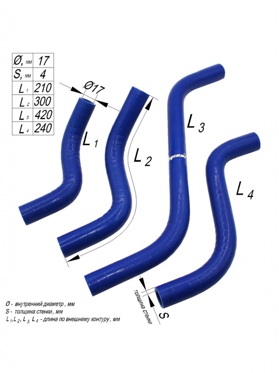 Комплект патрубков отопителя