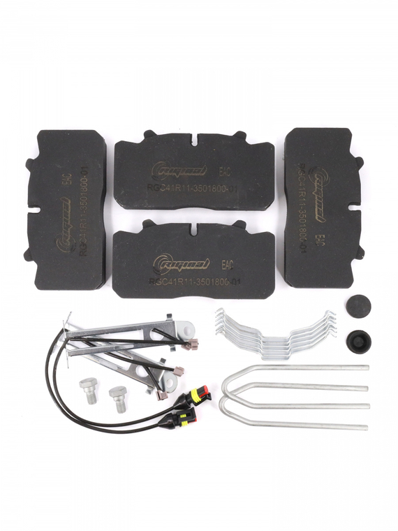 Комплект колодок дискового тормоза  (6 пружин,2 болта,2 загл,2 датч.)