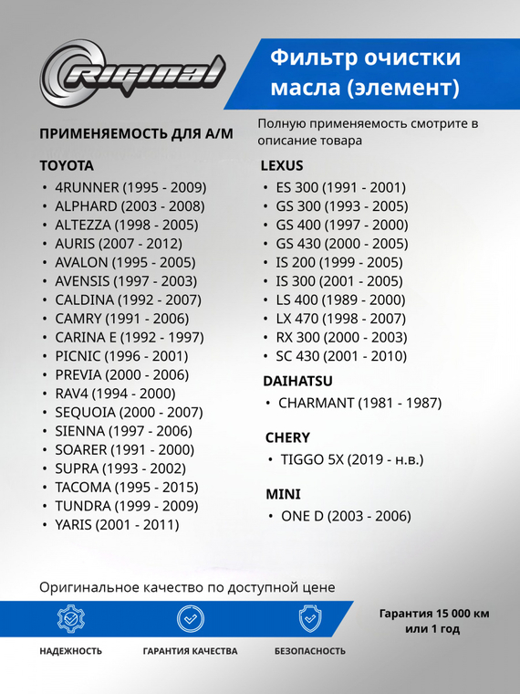Фильтр очистки масла