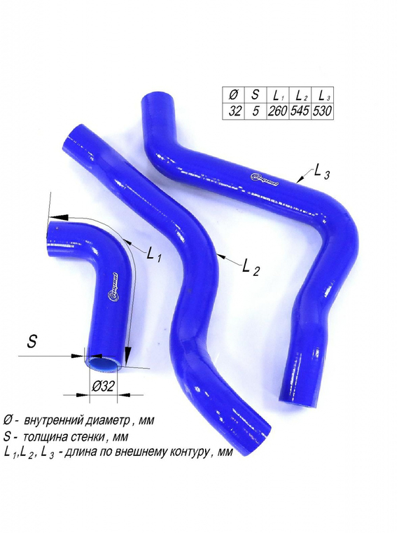 Комплект патрубков радиатора