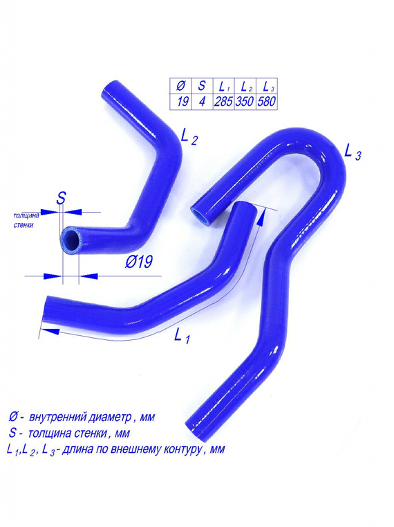 Комплект патрубков отопителя