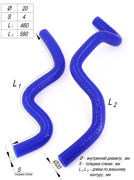 Комплект патрубков отопителя
